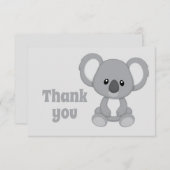 Dank u wel Cute Koala Beer Cartoon Animal Bedankkaart (Voorkant / Achterkant)