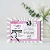 Dank u wel, de Geheime Geheime Agent-kaarten Bedankkaart (Staand voorkant)