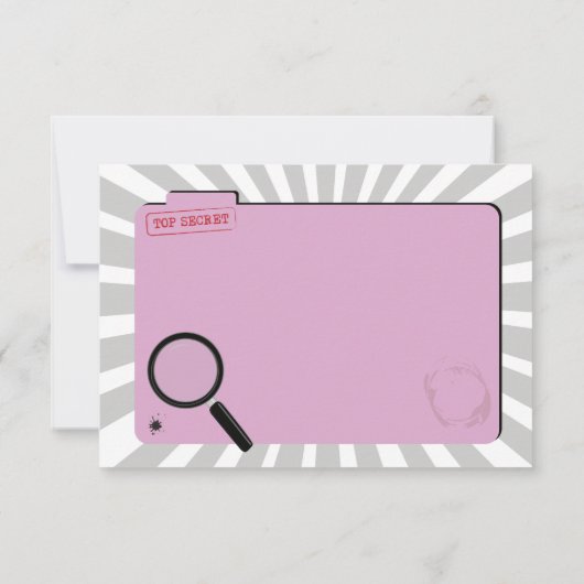 Dank u wel, de Geheime Geheime Agent-kaarten Bedankkaart (Achterkant)