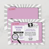 Dank u wel, de Geheime Geheime Agent-kaarten Bedankkaart (Voorkant / Achterkant)