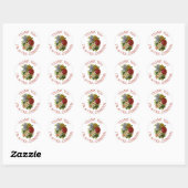 Dank u wel de stickers die Bouquet Burgundy Rozen  (Vel)