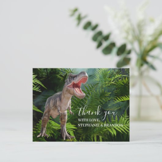 Dank u wel Dinosaur oerwoud Jurassic World Briefka Briefkaart (Staand voorkant)