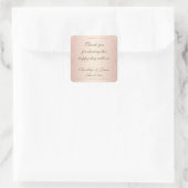 Dank u wel, Elegant Blush Wedding Stickers (Tas)