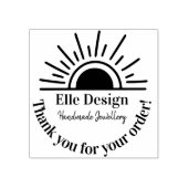 Dank u wel Elegant Custom Logo Feminine Boho Sun Rubberstempel (Afrduk)