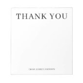 Dank u wel, elegant eenvoudig notitieblok (Voorkant)