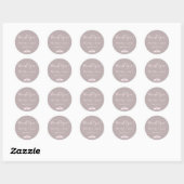 Dank u wel Elegant Gray Pink Swan Wedding Stickers (Vel)