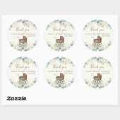 Dank u wel Elegant Waterverf Eucalyptus Leaves Ronde Sticker (Vel)