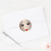 Dank u wel Eyelash Sweet 16th Roos Red Ronde Sticker (Envelop)