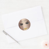 Dank u wel Eyelash Sweet 16th Roos Skinny Ronde Sticker (Envelop)