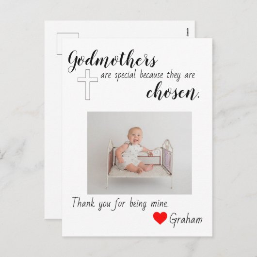 Dank u wel! feestdagenkaart (Voorkant / Achterkant)