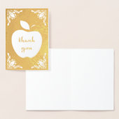 dank u wel , florale appel folie kaarten (Display)