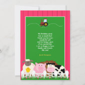 Dank u wel Foto Boerderij Flat Uitnodiging (Achterkant)