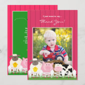 Dank u wel Foto Boerderij Flat Uitnodiging (Voorkant / Achterkant)