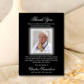 Dank u wel Funeral Sympathie Black White | FOTO Bedankkaart