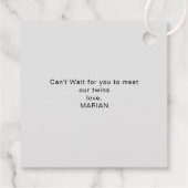 Dank u wel Genderneutrale tweekleppige kleren Favo Bedankjes Labels (Achterkant)