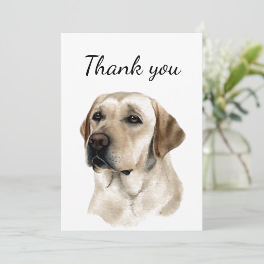 Dank u wel Golden Retriever Dog Pet Animal Bedankkaart (Staand voorkant)