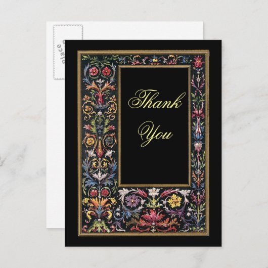 Dank u wel Gothic Briefkaart (Voorkant / Achterkant)