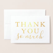 Dank u wel, Gouden Folie Groet Dank Kaart (Voorkant met envelop)