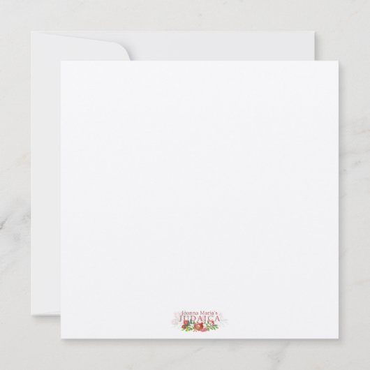 Dank u wel Hebreeuws met Waterverf Pomegranates (Achterkant)