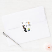 Dank u wel heks Baby shower Halloween Ronde Sticker (Envelop)
