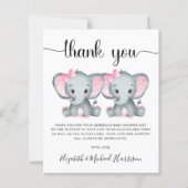 Dank u wel het Baby shower van de Elephant Twin Gi (Voorkant)