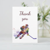 Dank u wel Hockey Sport Bedankkaart (Staand voorkant)