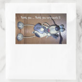 Dank u wel Hound Dog Rechthoekige Sticker (Tas)