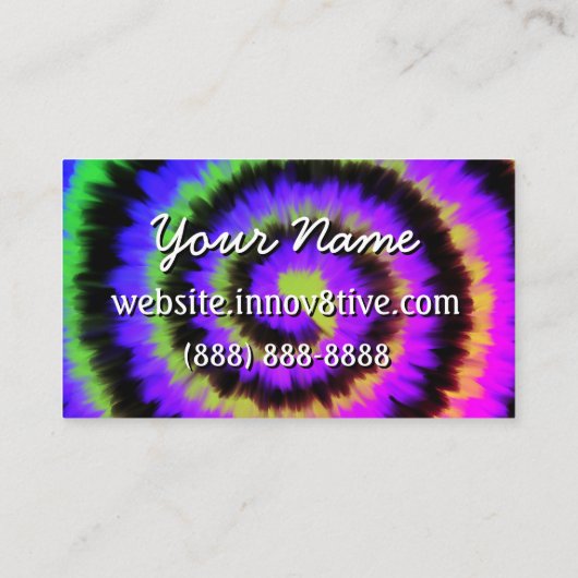 Dank u wel Innov8tive Posh dark tie dye Visitekaartje (Achterkant)