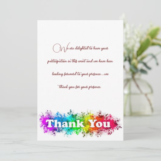 dank u wel kaart . (Staand voorkant)