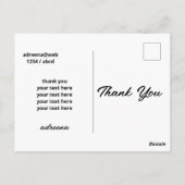 dank u wel , kaart een gevarieerde groep opgestoke (Achterkant)