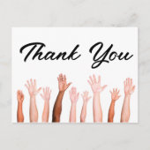 dank u wel , kaart een gevarieerde groep opgestoke (Voorkant)