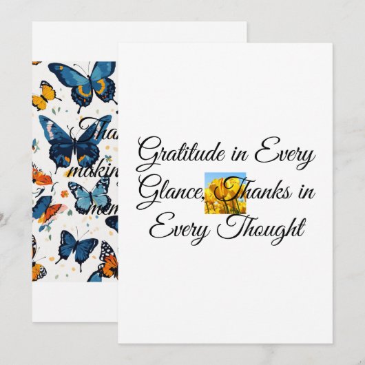 dank u wel kaarten (Voorkant / Achterkant)