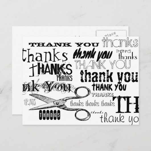 dank u wel kaarten (Voorkant / Achterkant)