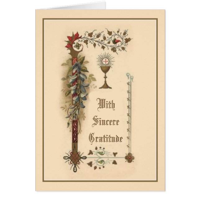 Dank u wel katholieke priester bisschop Clergy (Voorkant)