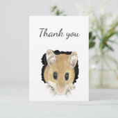 Dank u wel, kleine merkwaardige muis bedankkaart (Staand voorkant)