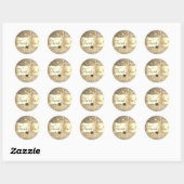 Dank u wel Labels Elegant Golden Gold Glitter Star (Vel)