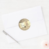 Dank u wel Labels Elegant Golden Gold Glitter Star (Envelop)