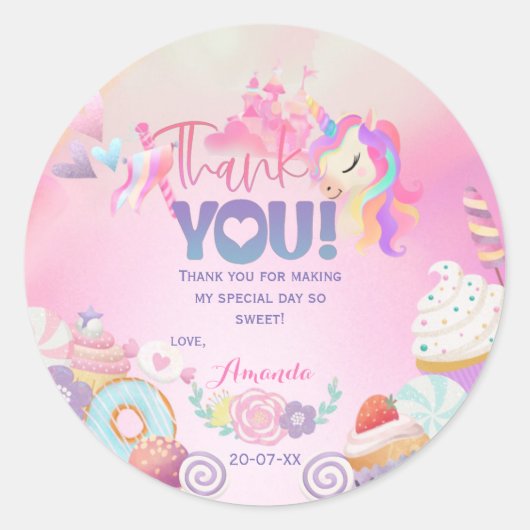 Dank u wel, Labels van de Sweet Birthday Gift (Voorkant)