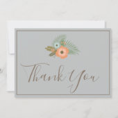 Dank u wel, lieflijk blauw bedankkaart (Voorkant)