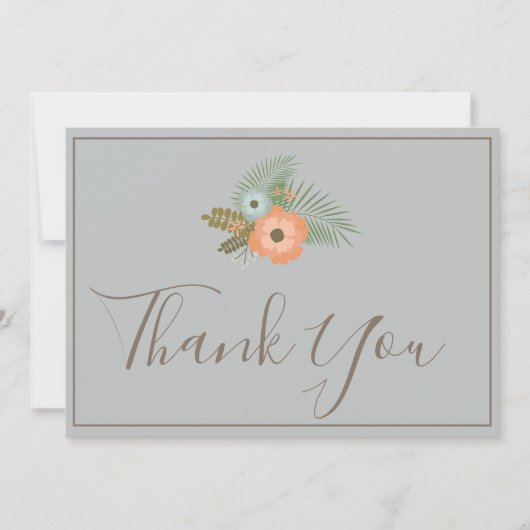 Dank u wel, lieflijk blauw bedankkaart (Voorkant)