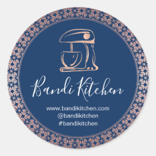 Dank u wel Logo Kitchen die Chef Online Shop koken Ronde Sticker
