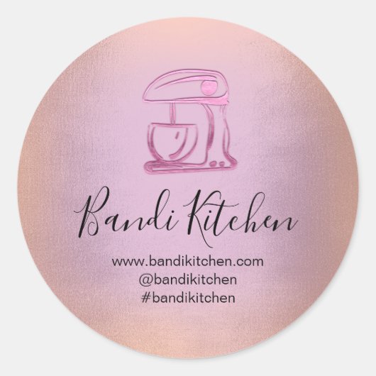 Dank u wel Logo Kitchen die het Tsjetsjeense Roos Ronde Sticker (Voorkant)