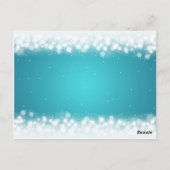 Dank u wel, Magic Sparkle Turquoise Briefkaart (Achterkant)