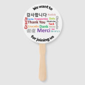 Dank u wel Merci Danke Obrigado Handwaaier (Achterkant)