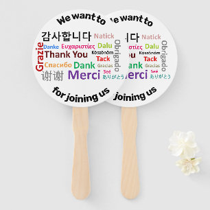 Dank u wel Merci Danke Obrigado Handwaaier