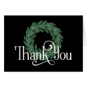 Dank u wel met de platte groene kerstkreet (Voorkant Horizontaal)