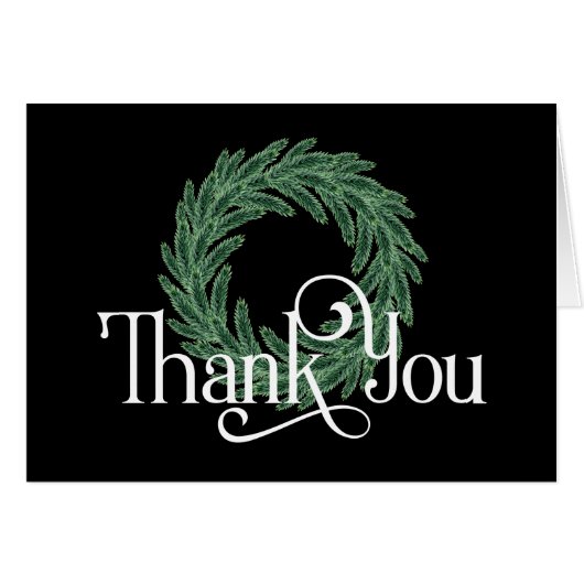 Dank u wel met de platte groene kerstkreet (Voorkant Horizontaal)