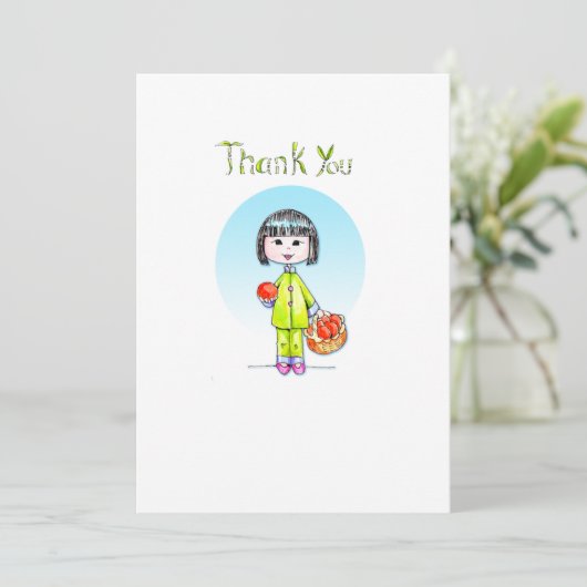 Dank u wel, met Good Luck Bedankkaart (Staand voorkant)