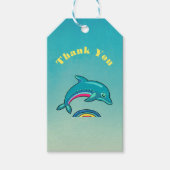 Dank u wel met Happy Jumping Porpoise Cadeaulabel (Voorkant)