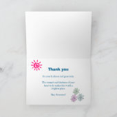 Dank u wel met Happy Pink Elephant Bedankkaart (Binnen)